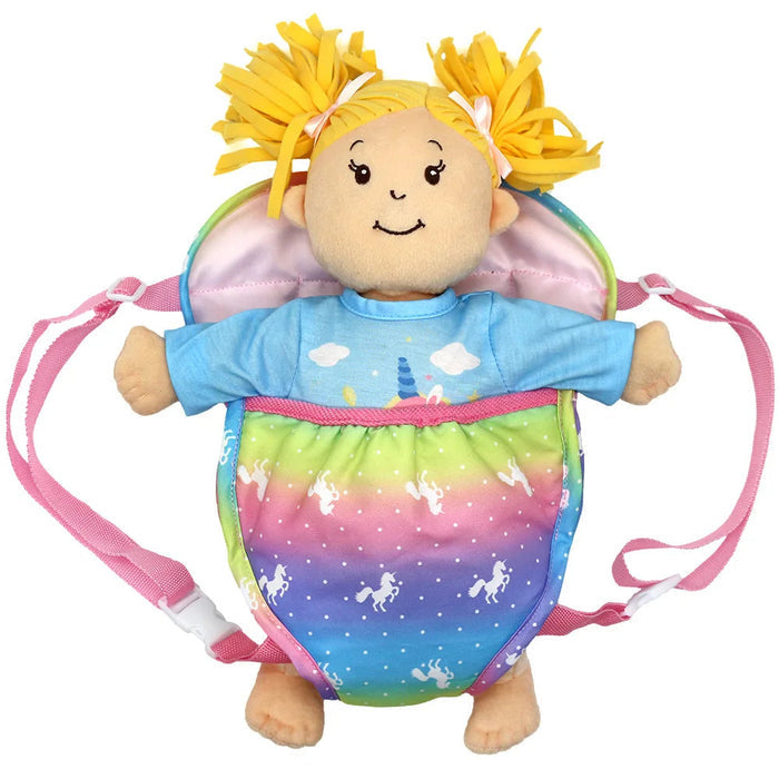 Bebê Conforto para Bonecas Reborn 43-45cm, em tecido resistente e cores vibrantes. Seguro para crianças 3-12 anos, perfeito para brincadeiras de cuidado e carinho!