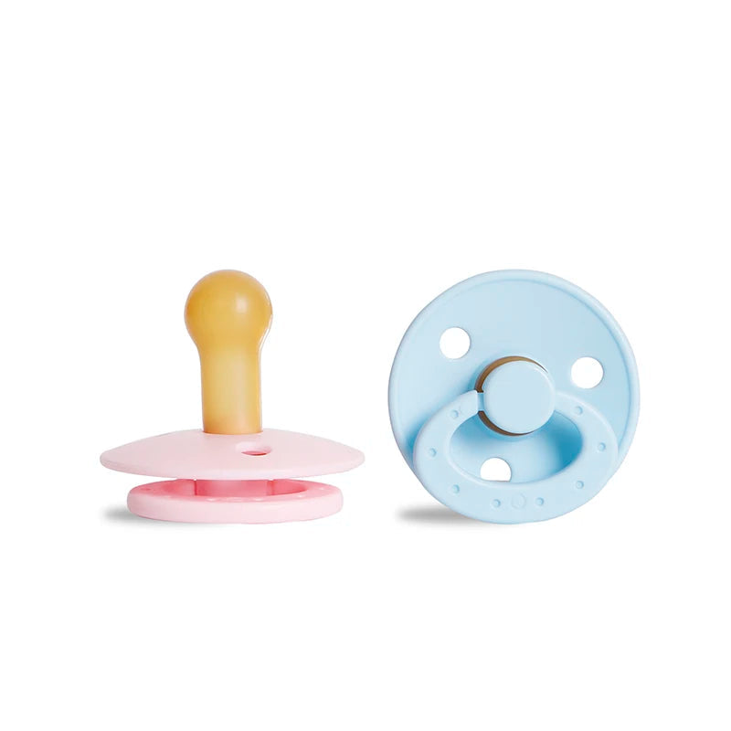 Chupeta ModaBebê em silicone grau alimentício, anatômica e livre de BPA, kit com 2 peças seguras e confortáveis para bebês.