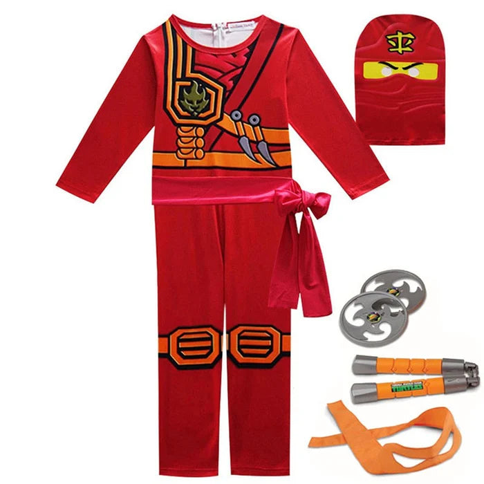 Fantasia Ninjago Edição Especial, em poliéster, perfeita para crianças em aventuras mágicas. Ideal para festas e brincadeiras, combina estilo e imaginação com qualidade!