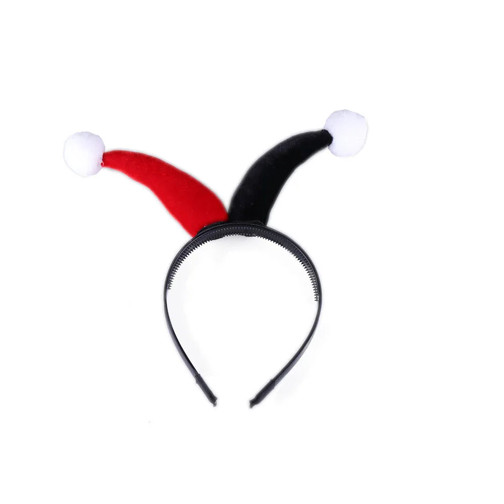 Fantasia Infantil Arlequina com vestido, rímel, arquinho, colar, pulseira e meia-calça, em poliéster, tule e nylon. Perfeita para crianças em aventuras encantadas!