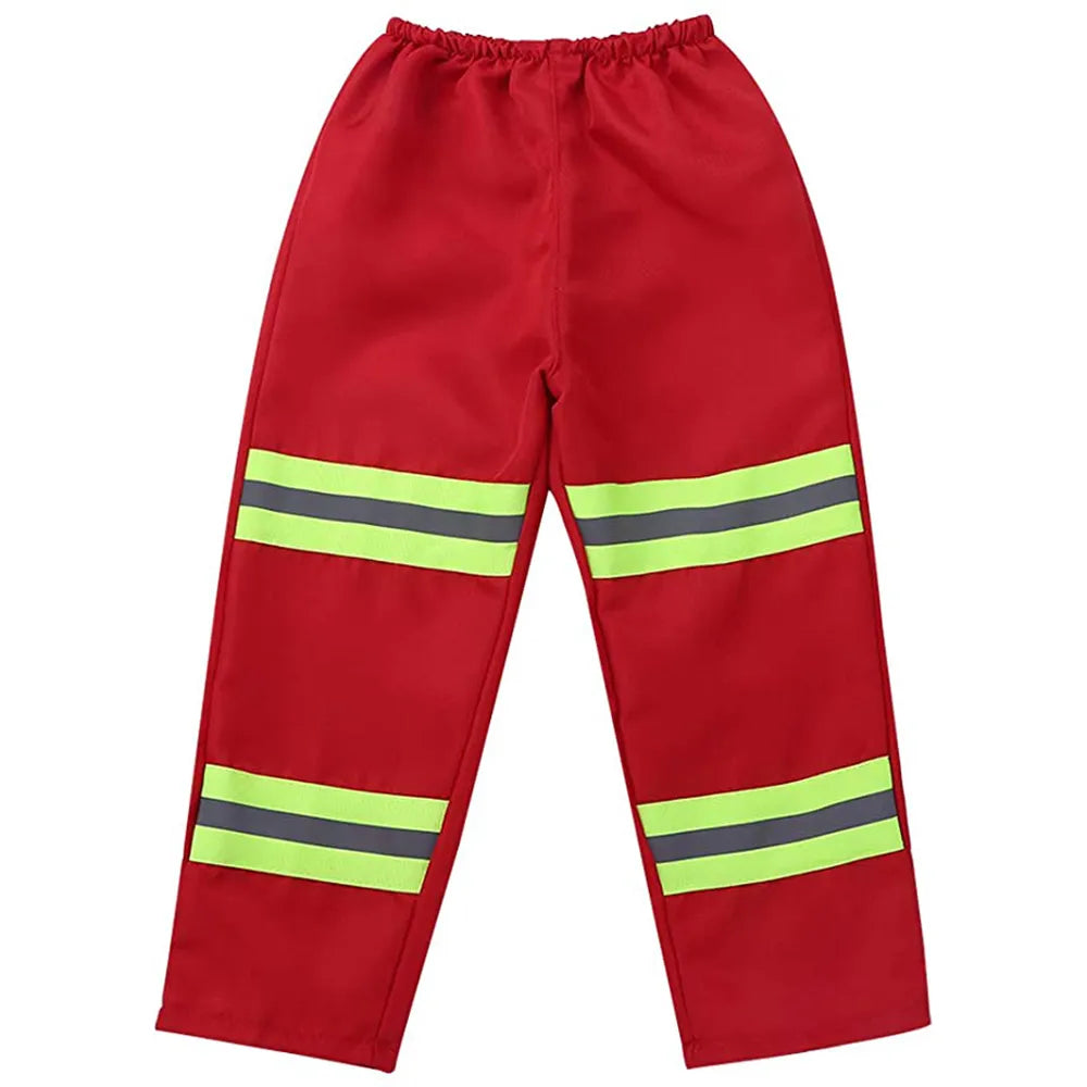 Fantasia Infantil Bombeiro Especial com acessórios, em poliéster. Perfeita para crianças, combina aventuras mágicas e conforto, ideal para brincadeiras e festas!