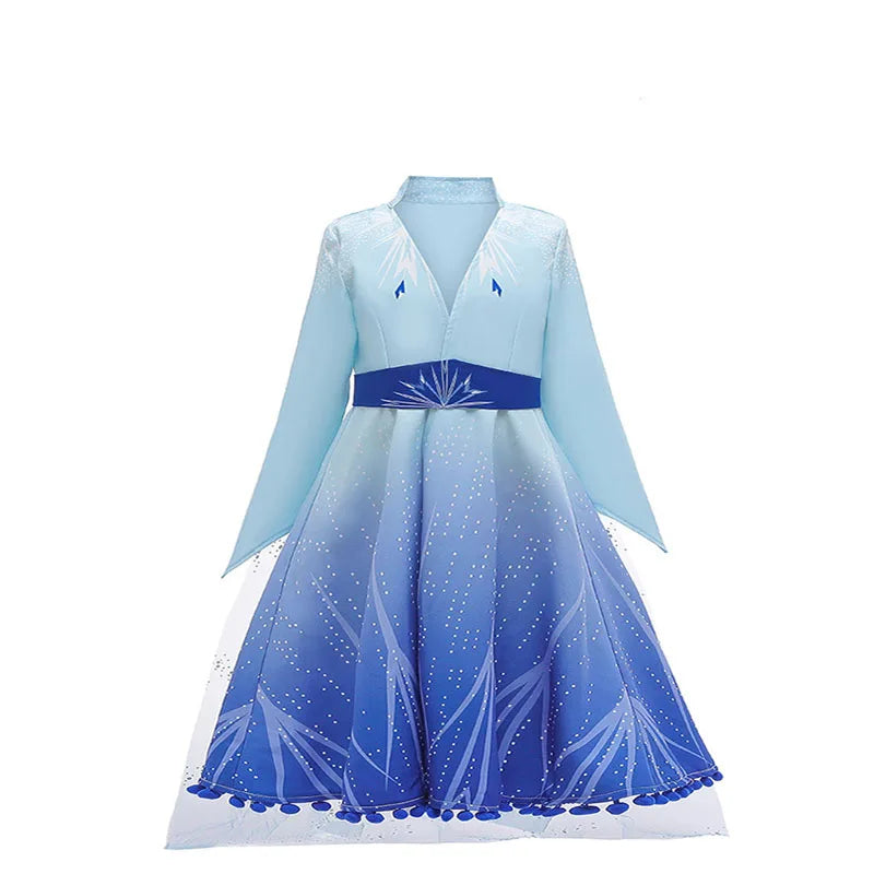 Fantasia Infantil Elsa Frozen Premium com vestido, coroa, varinha, cabelo e luva, em algodão e poliéster. Perfeita para crianças, combina magia e conforto em aventuras!