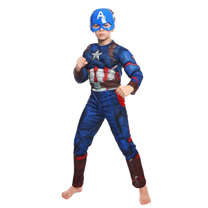 Fantasia Infantil Heróis Cosplay, em poliéster, perfeita para crianças em aventuras mágicas. Ideal para festas e brincadeiras, combina estilo e imaginação com qualidade!
