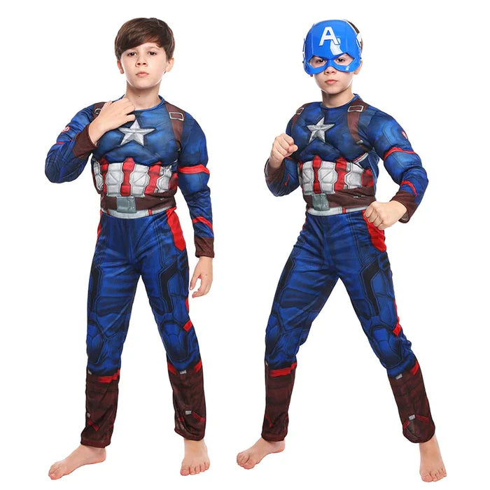 Fantasia Infantil Heróis Cosplay, em poliéster, perfeita para crianças em aventuras mágicas. Ideal para festas e brincadeiras, combina estilo e imaginação com qualidade!