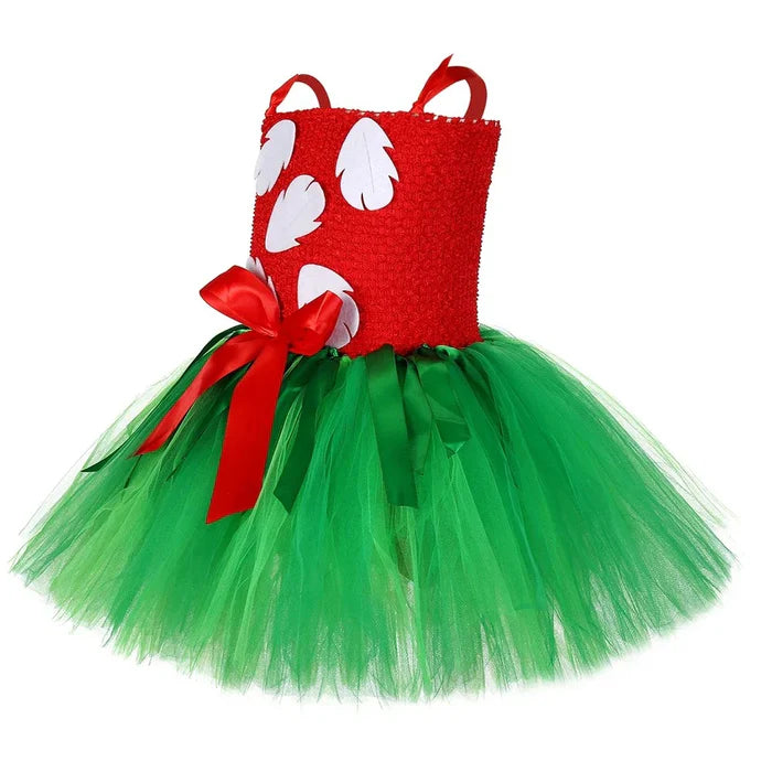 Fantasia Infantil Lilo & Stitch com vestido e tiara, em poliéster, malha, nylon e algodão. Perfeita para crianças, combina conforto e estilo havaiano em aventuras mágicas!