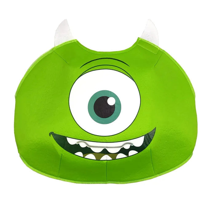 Fantasia Infantil Mike Universidade de Monstros com macacão e boné, em elastano. Perfeita para crianças, combina aventuras mágicas e conforto em brincadeiras e festas!