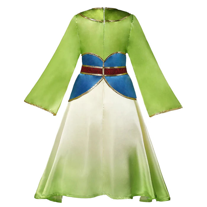Fantasia Infantil Mulan A Lenda Continua, em poliéster, perfeita para crianças em aventuras mágicas. Ideal para festas e brincadeiras, combina estilo e conforto!