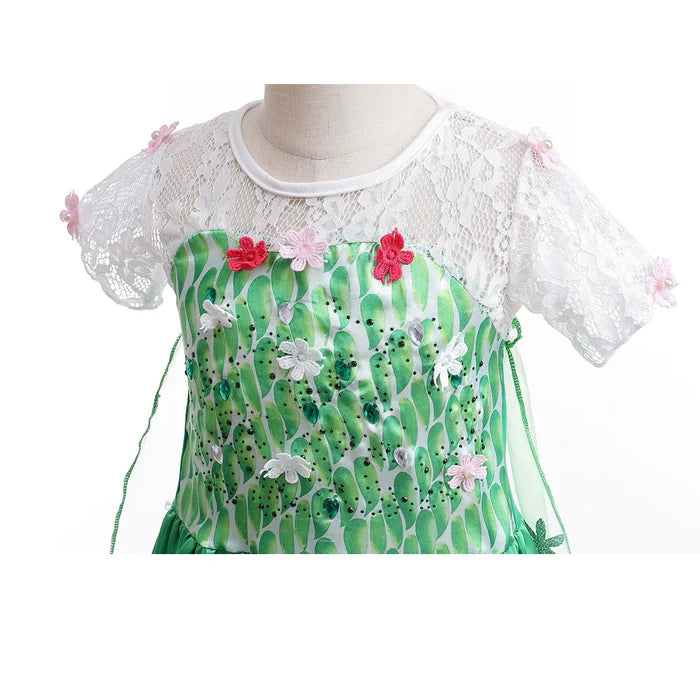 Fantasia Infantil Rainha Elsa Frozen com vestido, coroa, luvas, varinha e joias, em algodão, cotton e voil. Perfeita para crianças em festas e eventos com estilo mágico!