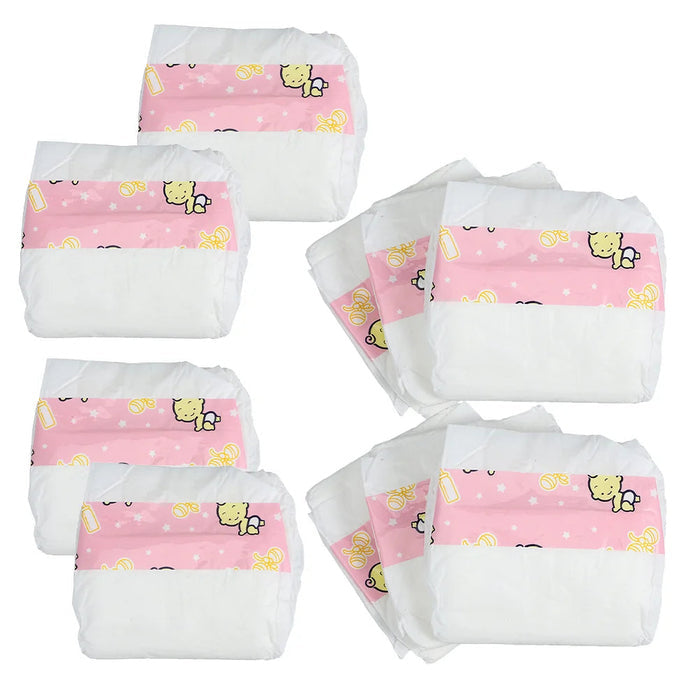 Kit 10 Fraldas Bebê Reborn, multicoloridas, para bonecas 18". Seguras, estimulam empatia e criatividade em crianças 3-6 anos, perfeitas para brincadeiras de cuidado!