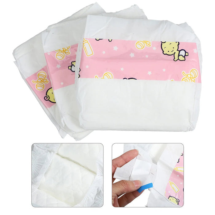 Kit 10 Fraldas Bebê Reborn, multicoloridas, para bonecas 18". Seguras, estimulam empatia e criatividade em crianças 3-6 anos, perfeitas para brincadeiras de cuidado!