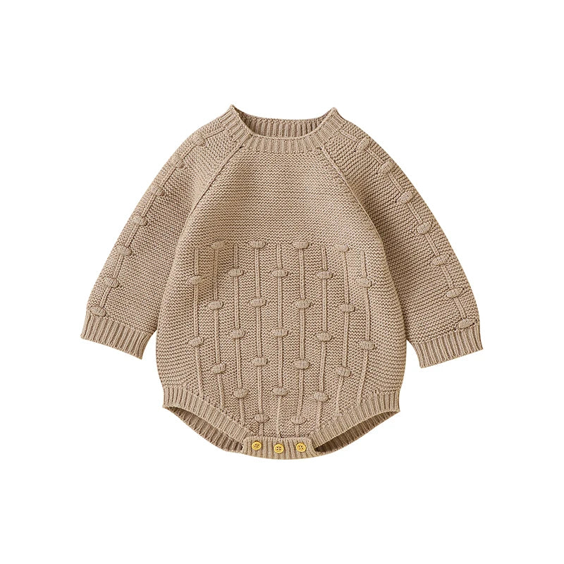 Body infantil de manga longa para recém-nascido, ideal para dias frios, feito com tecido macio, antialérgico e confortável.