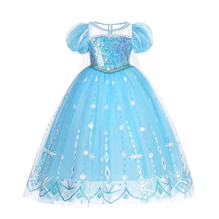 Fantasia Infantil Cinderela Especial com vestido, varinha, bolsa, coroa e luva, em poliéster e malha. Perfeita para crianças, combina magia e conforto em aventuras!