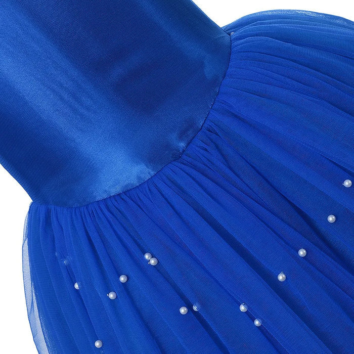 Fantasia Infantil Cinderela Baile Real com vestido, coroa, varinha, colar e luva, em algodão, tule, poliéster e elastano. Perfeita para crianças em aventuras mágicas!