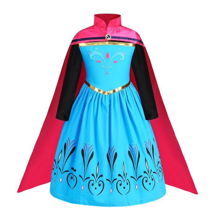 Fantasia Infantil Elsa Frozen com vestido, em algodão e poliéster. Perfeita para crianças em festas e eventos temáticos, inspirada na Rainha do Gelo de Arendelle!
