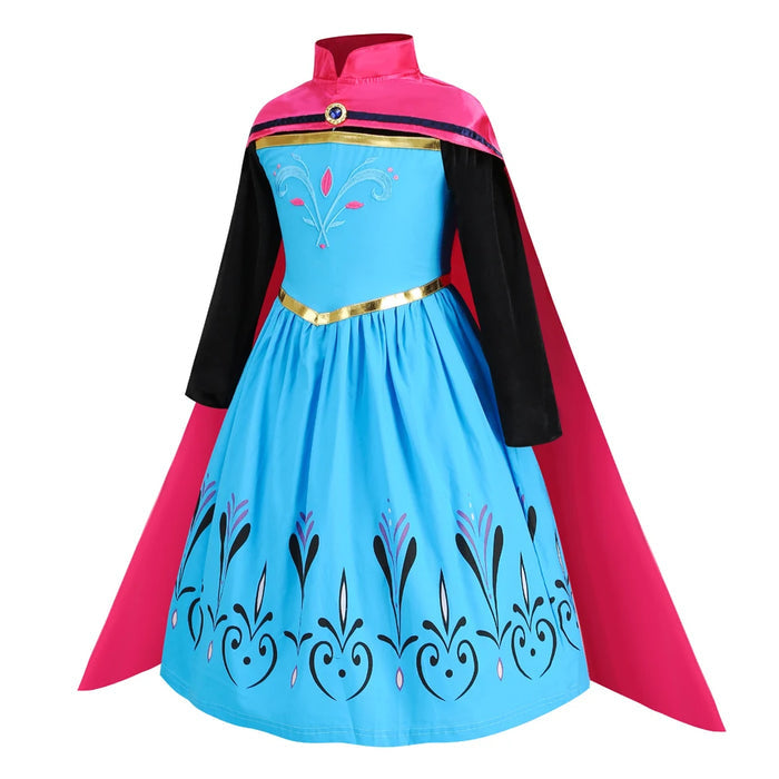 Fantasia Infantil Elsa Frozen com vestido, em algodão e poliéster. Perfeita para crianças em festas e eventos temáticos, inspirada na Rainha do Gelo de Arendelle!
