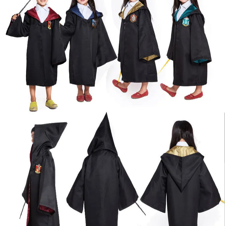 Fantasia Infantil Harry Potter, em poliéster, perfeita para crianças em aventuras mágicas. Ideal para festas e brincadeiras, combina estilo e imaginação com qualidade!