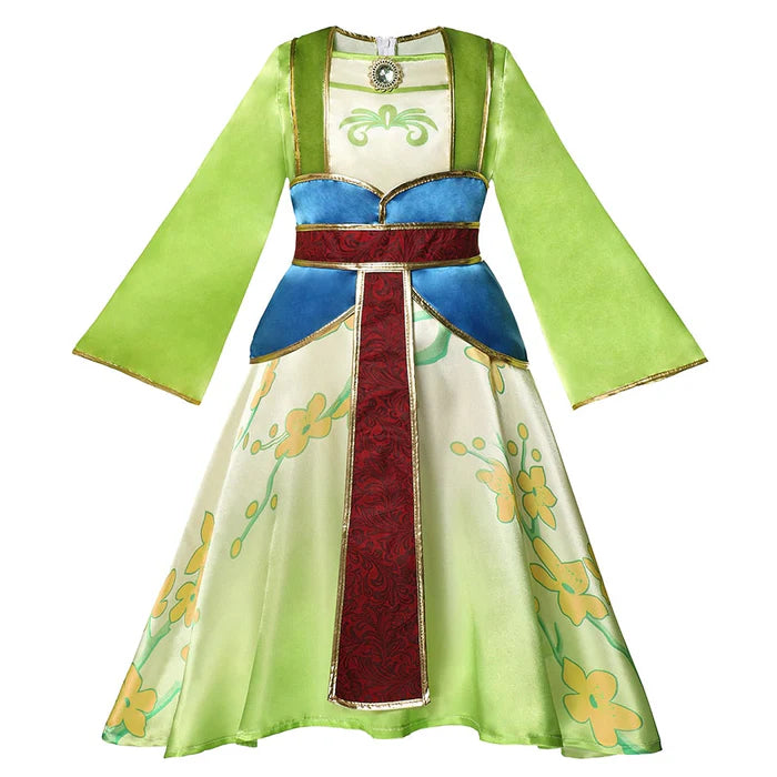 Fantasia Infantil Mulan A Lenda Continua, em poliéster, perfeita para crianças em aventuras mágicas. Ideal para festas e brincadeiras, combina estilo e conforto!