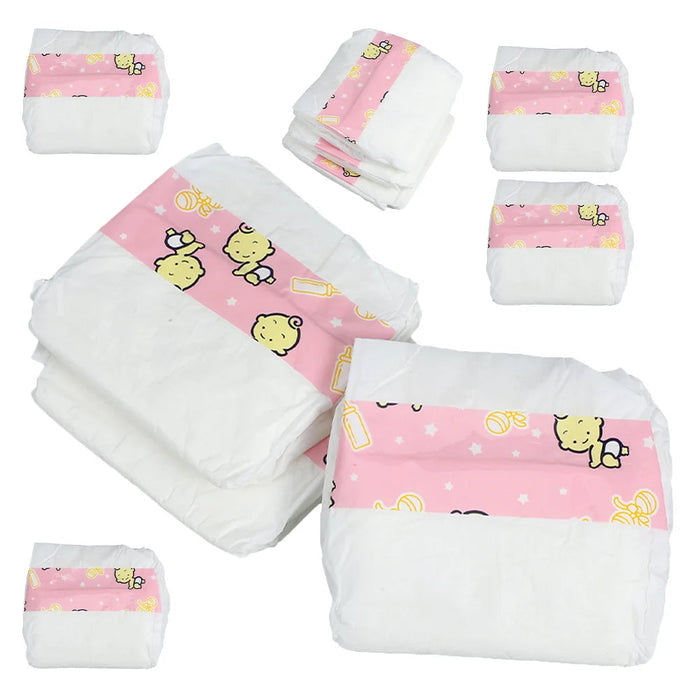 Kit 10 Fraldas Bebê Reborn, multicoloridas, para bonecas 18". Seguras, estimulam empatia e criatividade em crianças 3-6 anos, perfeitas para brincadeiras de cuidado!
